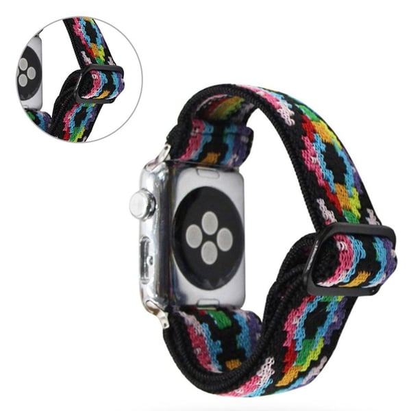 Apple Watch Series 6 / 5 44 mm urrem med vevd mønster - Flerfarget
