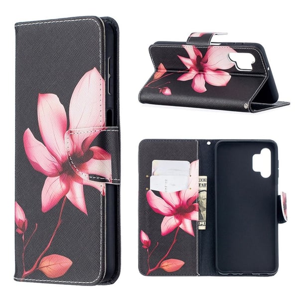 Wonderland Samsung Galaxy A32 5G Flippetui - Rød Blomster