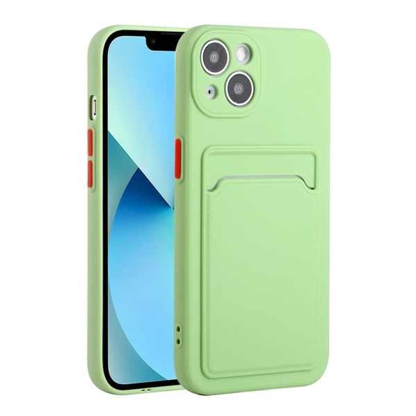 Kortholdercover til iPhone 13 Mini - Lysegrøn