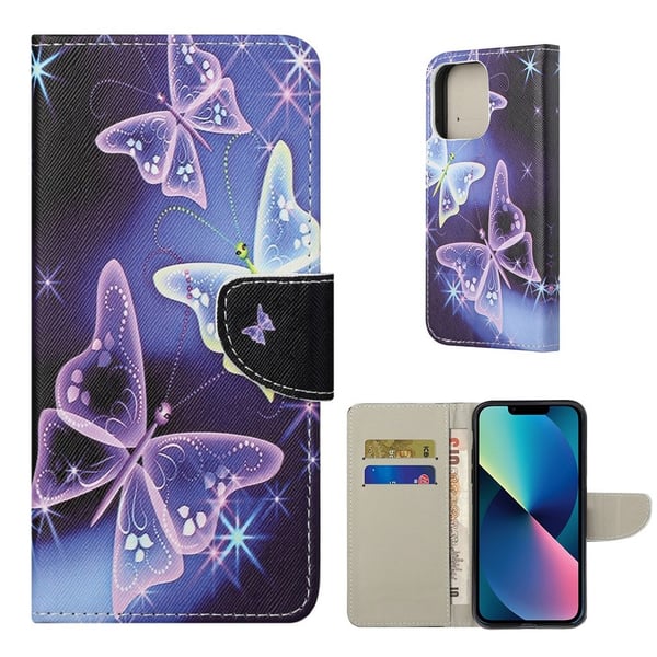 Wonderland iPhone 13 flip-etui - Vakker Sommerfugl