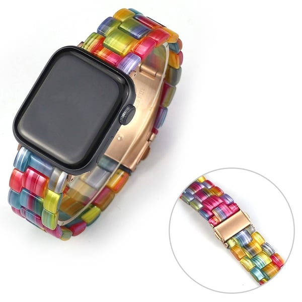 Apple Watch 42 mm - 44 mm harpiksarmbånd i flere farger - Flerfarget