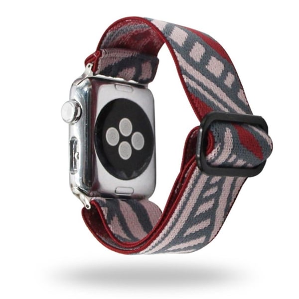 Apple Watch Series 6 / 5 40 mm urrem med vevd mønster - Rød / Grå
