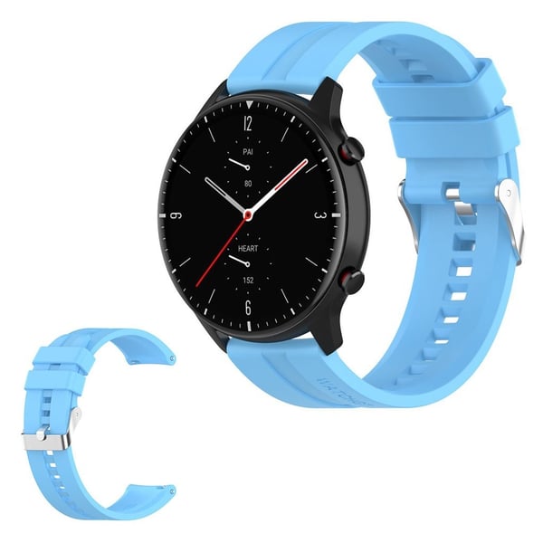 22 mm silikonklokkearmbånd for Amazfit-enheter - Himmelblå