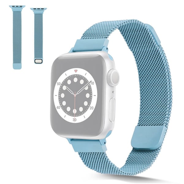 Apple Watch 42 mm - 44 mm rustfritt stål med klokkerem med magnetlås - Smaragdgrønn
