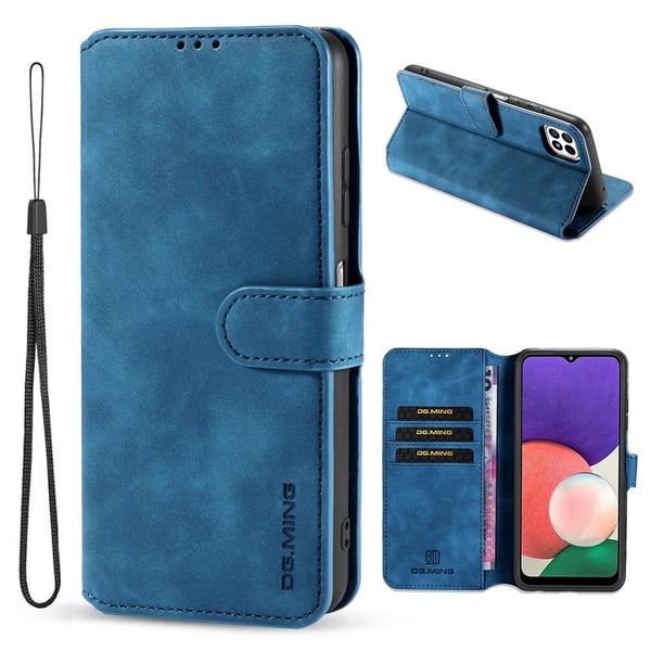 DG.MING Samsung Galaxy A22 5G retroetui - Blå