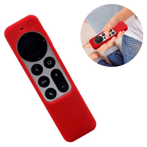 Apple TV 4K (2021) kaukosäätimen silikonisuojus - Punainen Apple TV 4K (2021) kaukosäätimen silikonisuojus - Punainen