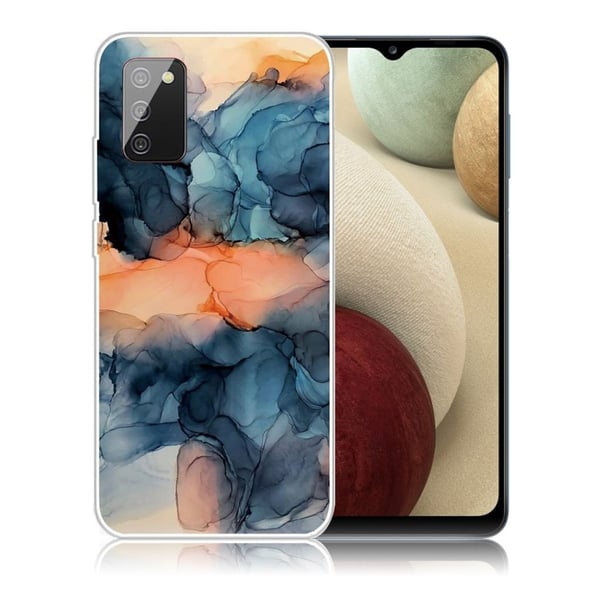 Marble Samsung Galaxy A02s Etui - Orange Between The Blues