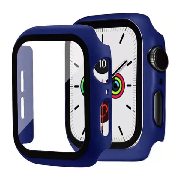 Apple Watch (41 mm) enkel ramme + skjermbeskytter i herdet glass - Mørkeblå