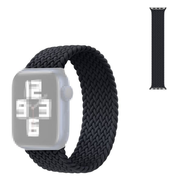 Apple Watch Series 6 / 5 40 mm nylonklokkebånd - Svart / Størrelse: S