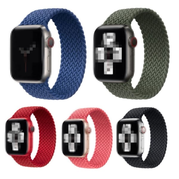 Apple Watch Series 6 / 5 40 mm nylonklokkebånd - Militærgrønn / Størrelse: M