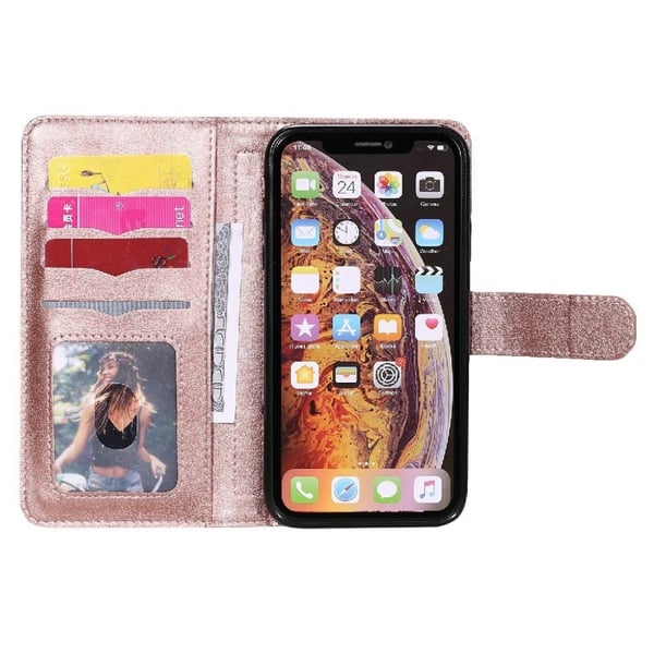 iPhone Xr etui med pung & 10 kortpladser – Pink
