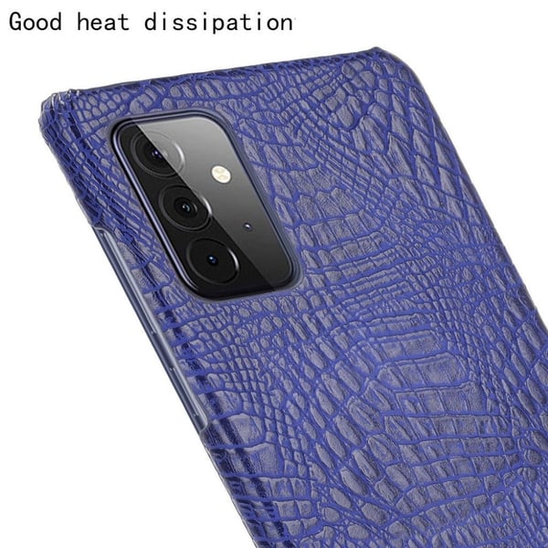 Croco Etui Samsung Galaxy A72 5G - Blå