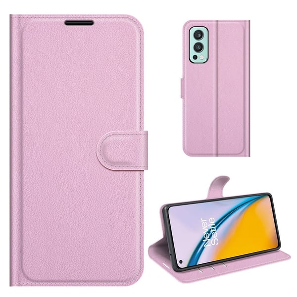 Klassisk OnePlus Nord 2 5G flip etui - Pink