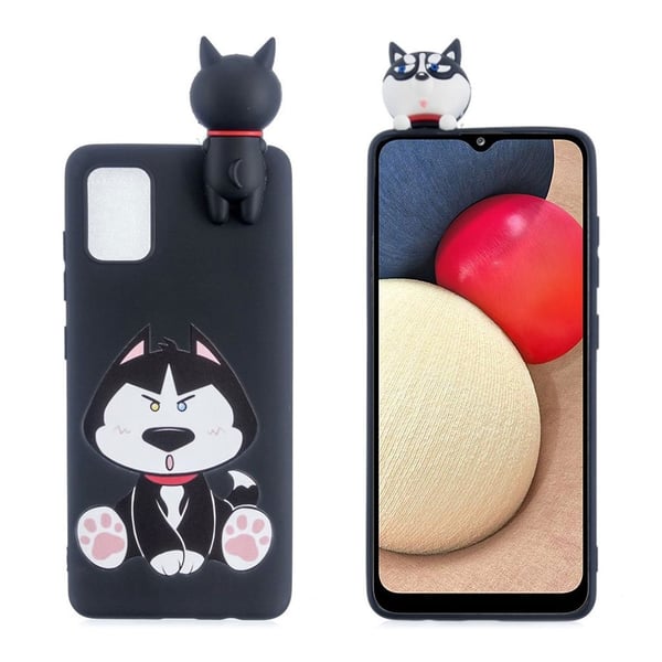 Cute 3d Samsung Galaxy A02s Etui - Hvit Bjørn