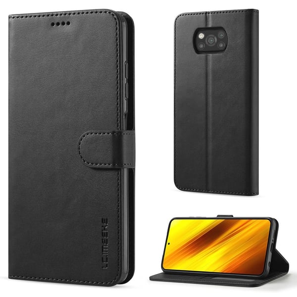 LC.Imeeke Xiaomi Poco X3 / X3 Nfc Flip Etui - Sort