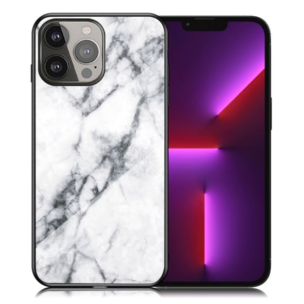 Fantasy Marble iPhone 13 Pro Deksel - Hvit Klinkekule