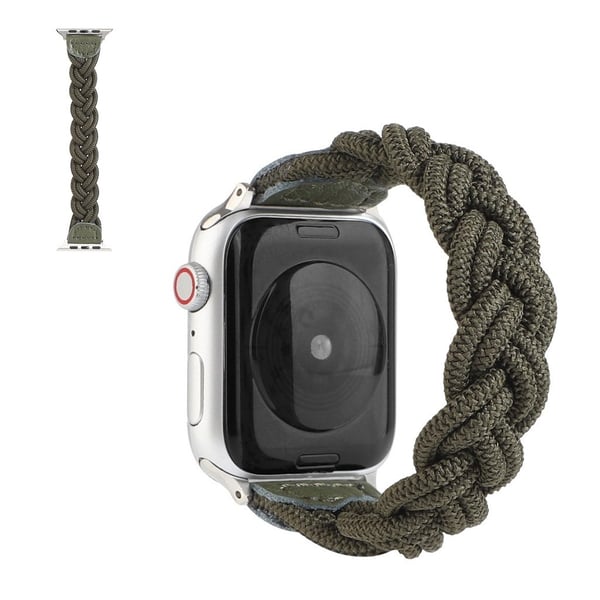 Apple Watch Series 6 / 5 40 mm urrem i vevd stil - Militærgrønn