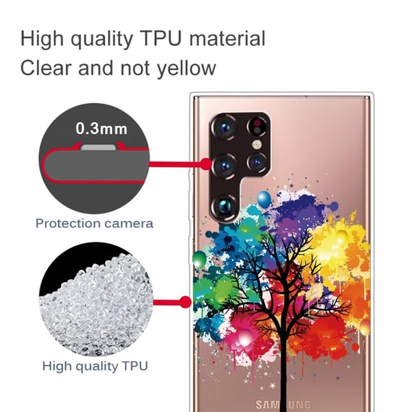 Deco Samsung Galaxy S22 Ultra skal - Färgglatt Träd