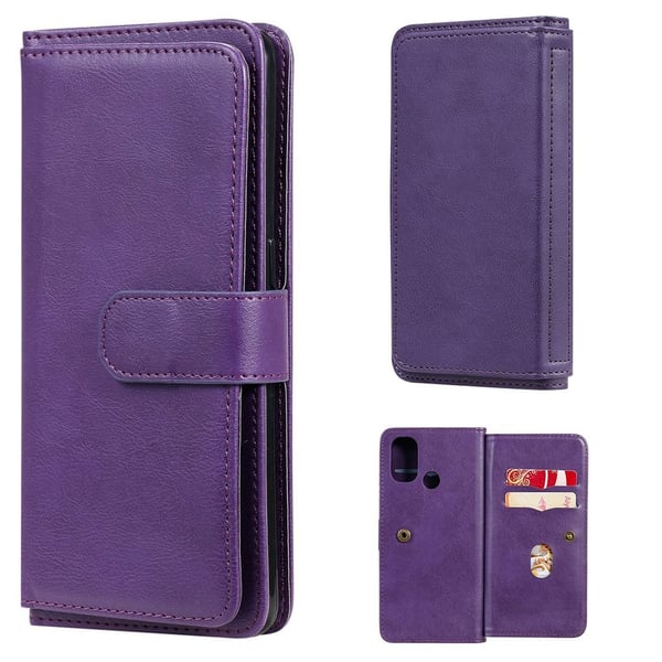 10-slot Lommebok Etui til OnePlus Nord N100 - Lilla