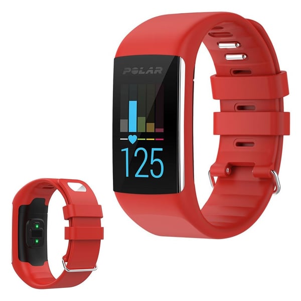 Polar A370 / A360 unikt silikonarmbånd - Rød Polar A370 / A360 unikt silikonarmbånd - Rød