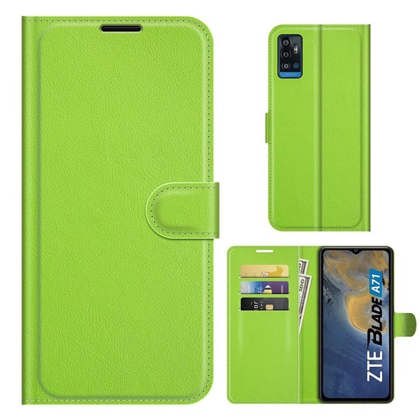 Classic ZTE Blade A71 Flip Etui - Grøn