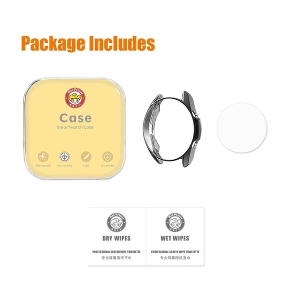 HAT-PRINCE Samsung Galaxy Watch 3 (45 mm) herdet glass + slitesterk ramme - Grå