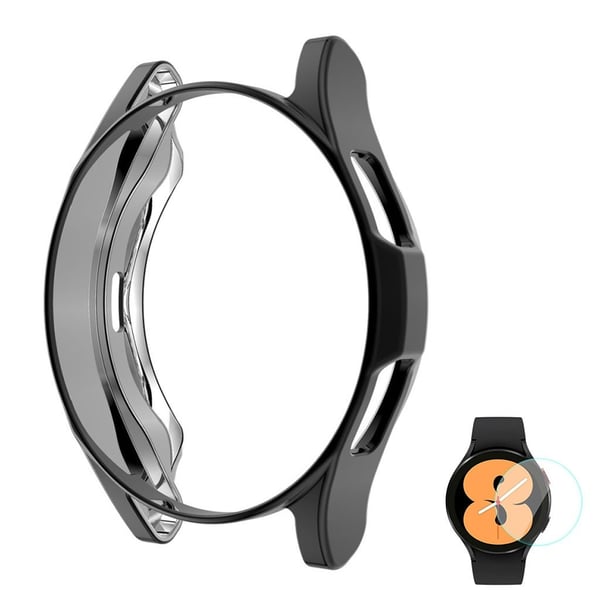 ENKAY 2-i-1 Samsung Galaxy Watch 4 Classic (46 mm) TPU-deksel + skjermbeskytter i herdet glass - Svart