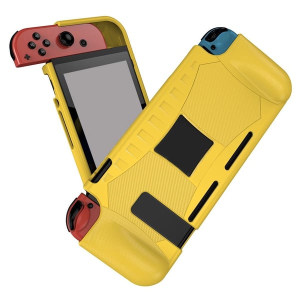 Nintendo Switch kulfiber TPU-cover - Gul Nintendo Switch kulfiber TPU-cover - Gul