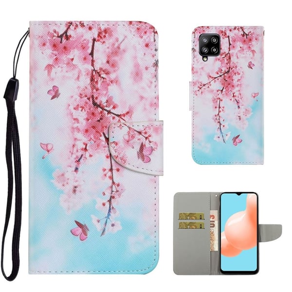 Wonderland Samsung Galaxy A12 5G flip kuoret - Elävä Kukka Wonderland Samsung Galaxy A12 5G flip kuoret - Elävä Kukka