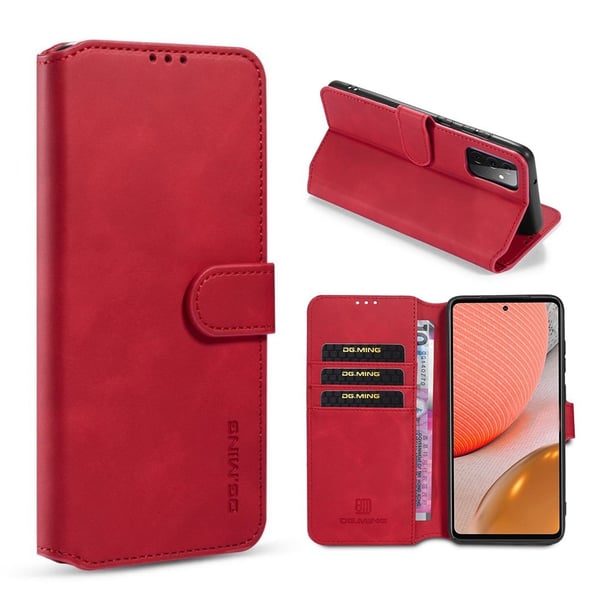DG.Ming Samsung Galaxy A72 5G Retro Etui - Rød