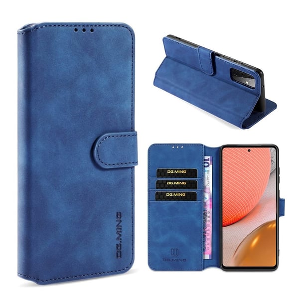 DG.Ming Samsung Galaxy A72 5G Retro Etui - Blå