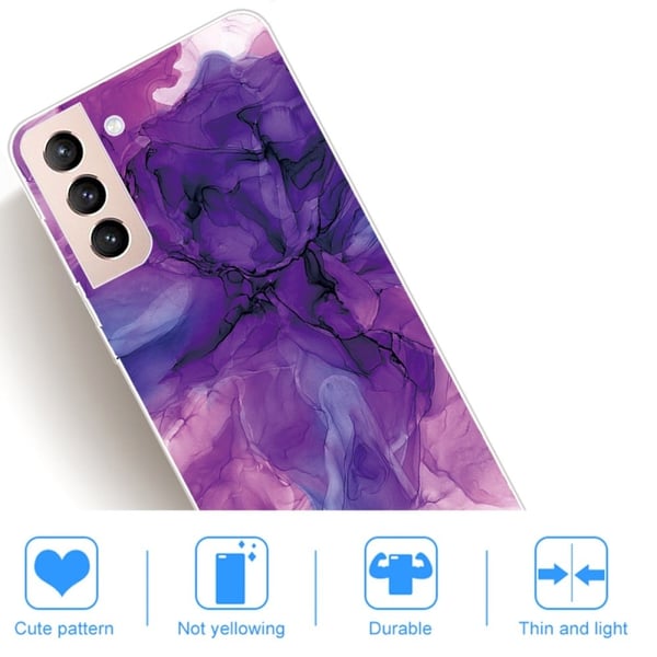 Marmormotiv Samsung Galaxy S22 Plus skal - Drömsk Lila Marmor