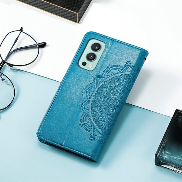 Mandala OnePlus Nord 2 5G Flip Etui - Blå