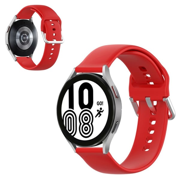 Enkel klokkerem i silikon til Samsung Galaxy Watch 4 - Rød