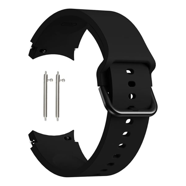 Ensfarvet silikoneurrem til Samsung Galaxy Watch 4 - Sort