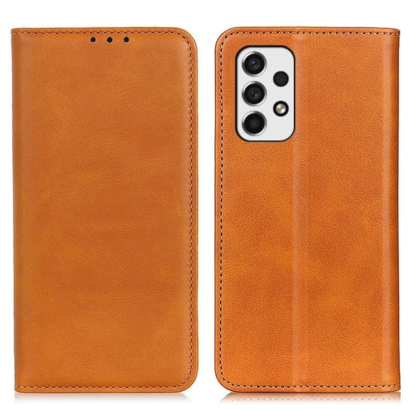 Flip Etui med Pung i Ekte Lær til Samsung Galaxy A53 5G - Brun
