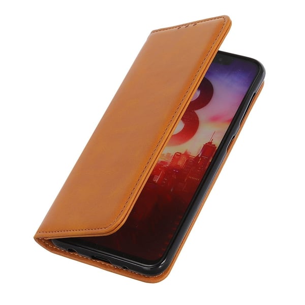 Flip Etui med Pung i Ekte Lær til Samsung Galaxy A53 5G - Brun