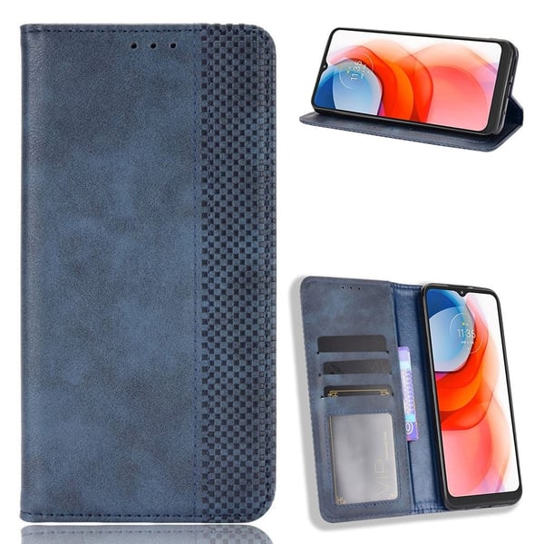 Bofink Vintage Motorola Moto G Play (2021) nahkakotelo - Sininen