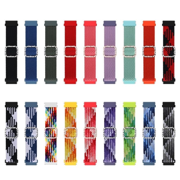 22 mm universal klokkerem i nylon + strassspenne - Lilla