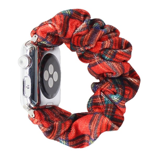 Apple Watch Series 6 / 5 40 mm pulserende hårbåndstil klokkerem - Rødt Rutete Mønster