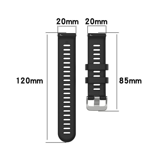 20 mm klokkerem i silikon med twillstruktur til Garmin Forerunner 158/55 - Olivengrønn