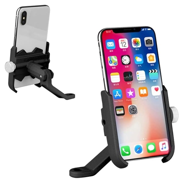 Universal CYCLINGBOX BG-KS002 drejelig telefonholder til cykelmontering - Sort / Bakspejl Universal CYCLINGBOX BG-KS002 drejelig telefonholder til cykelmontering - Sort / Bakspejl