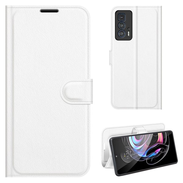 Classic Motorola Edge 20 Pro Flip Etui - Hvid