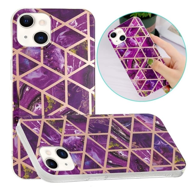 Marmor etui til iPhone 13 Mini - Lilla