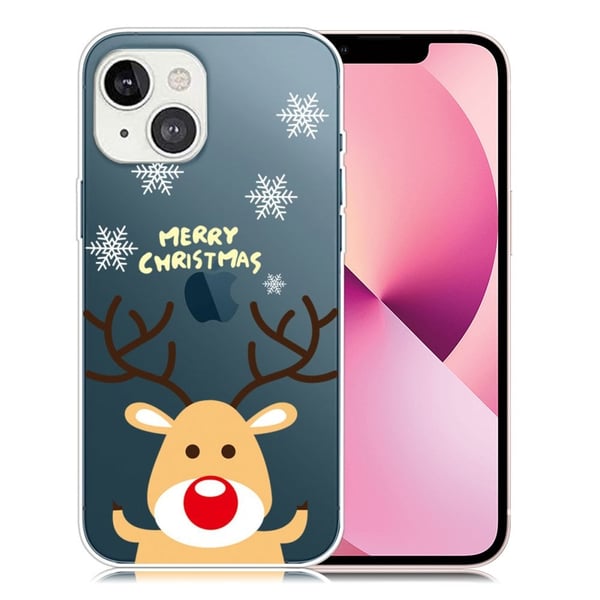 Julfodral till iPhone 13 Mini - Hjort Och Snöflinga Julfodral till iPhone 13 Mini - Hjort Och Snöflinga