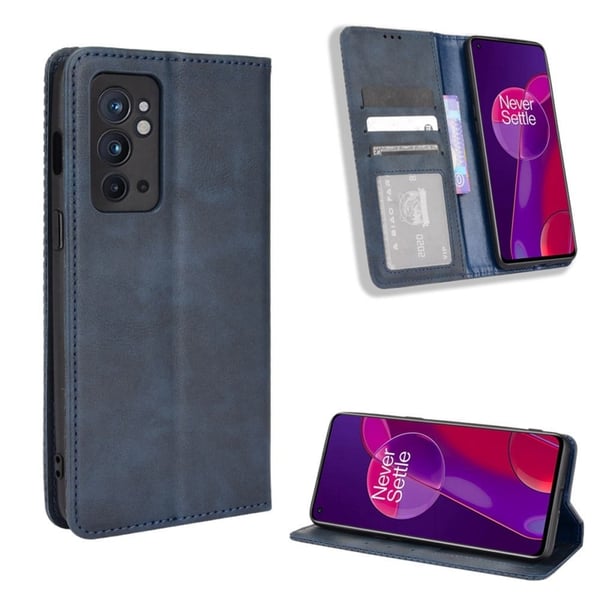 Bofink Vintage OnePlus 9RT 5G Læder Etui - Blå