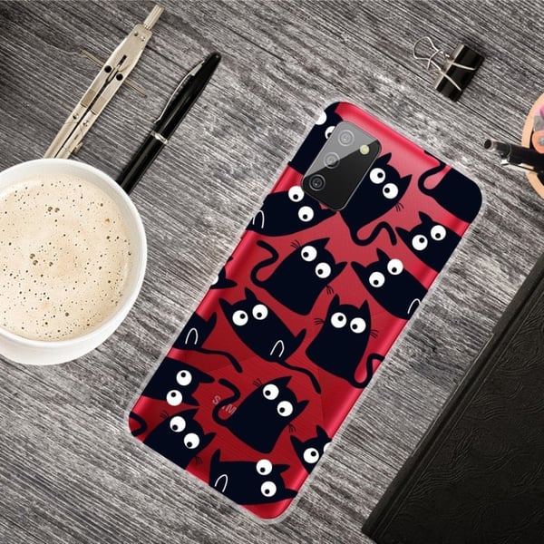 Deco Samsung Galaxy A02s Etui - Svarte Katter
