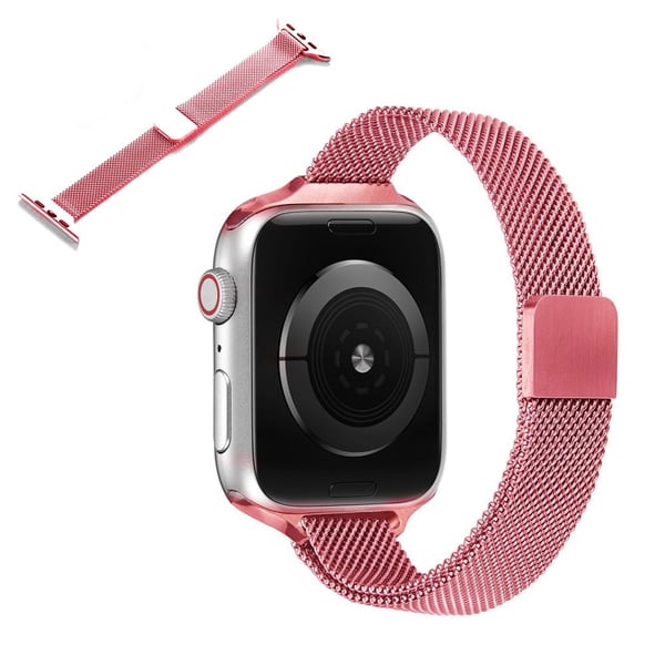 Apple Watch 42 mm - 44 mm klokkerem i rustfritt stål - Vannrød
