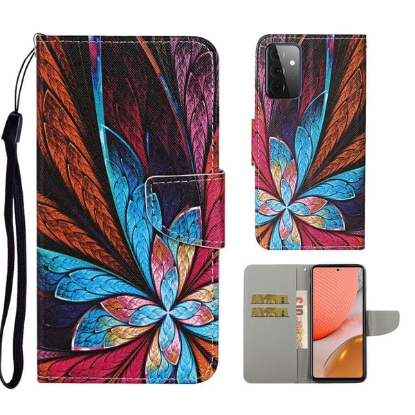 Wonderland Samsung Galaxy A72 5G Flippetui - Blomst Mønster
