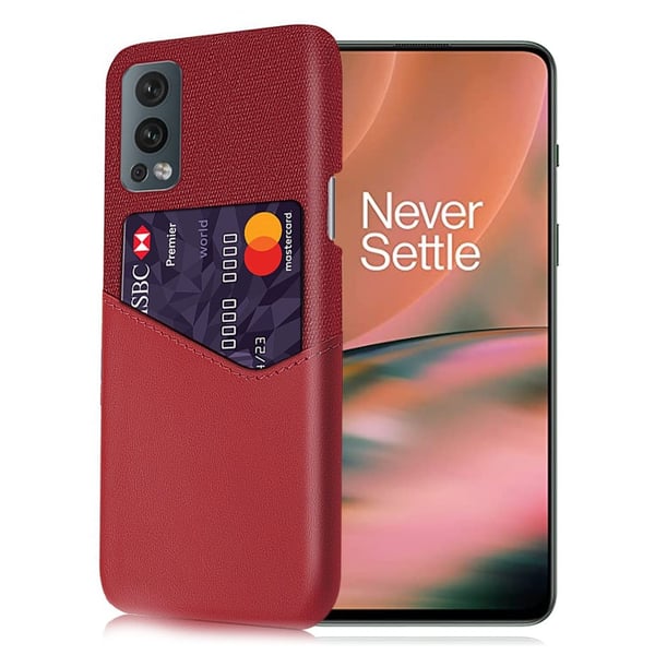 Bofink OnePlus Nord 2 5G Kredittkort Deksel - Rød Bofink OnePlus Nord 2 5G Kredittkort Deksel - Rød